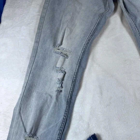 Rockstar Original Jeans Mens 42 Light Wash‎ Stacked Flare Distressed Skelman